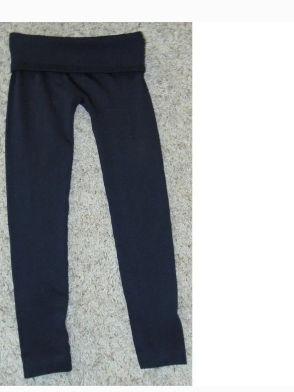French Laundry Capris Womens L/XL Black Pull On Foldover Elastic Waist Stretch